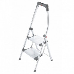 LivingStep Plus,Sgabello in alluminio, 2 gradini,portata 150 kg