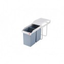 Multi-Box 2x15 3659-001, Pattumiera incassabile,(2x15) litri,acciaio inox