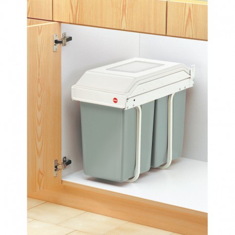 Multi-Box 2x15 3659-001, Pattumiera incassabile,(2x15) litri,acciaio inox