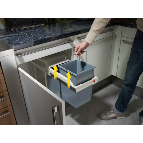 Multi-Box 2x15 3659-001, Pattumiera incassabile,(2x15) litri,acciaio inox