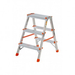 Sgabello Gierre Stylo in alluminio, 2 gradini + 1 piano,portata 150 kg