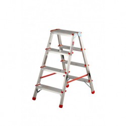 Sgabello Gierre Stylo in alluminio, 3 gradini + 1 piano,portata 150 kg