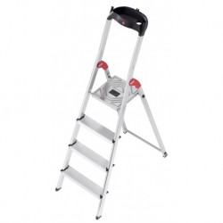 Hailo L60 8160-401,Scala domestica in alluminio, 4 gradini,portata 150 kg