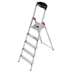 Hailo L60 8160-501,Scala domestica in alluminio, 5 gradini,portata 150 kg