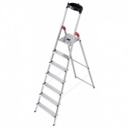 Hailo L60 8160-701,Scala domestica in alluminio, 7 gradini,portata 150 kg