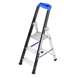 GierrePro professional aluminium stepladder, 3 steps, 150 kgs max load