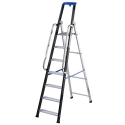 GierrePro professional aluminium stepladder, 7 steps, 150 kgs max load