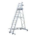 GierrePro warehouse ladder with platform, made of aluminium, 12 steps
