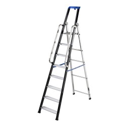GierrePro professional aluminium stepladder, 8 steps, 150 kgs max load