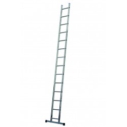 Single aluminium ladder, 14 rungs, 150 kgs max load