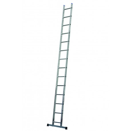 Single aluminium ladder, 14 rungs, 150 kgs max load