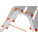 Sgabello Gierre Stylo in alluminio, 2 gradini + 1 piano,portata 150 kg