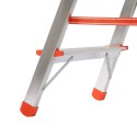 Sgabello Gierre Stylo in alluminio, 3 gradini + 1 piano,portata 150 kg