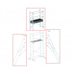 Kit alzata, FA600FL, Trabattello in alluminio, portata 150 kg