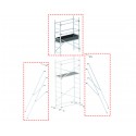 Kit alzata, FA600FL, Trabattello in alluminio, portata 150 kg