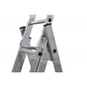 Gierre Modula 3 section extending aluminium ladder, parallel uprights