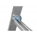 Hailo Hobbylot 3 section extending aluminium ladder, parallel uprights
