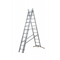 Hailo Hobbylot 3 section extending aluminium ladder, parallel uprights