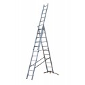 Hailo Hobbylot 3 section extending aluminium ladder, parallel uprights