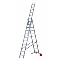 Hailo Hobbylot 3 section extending aluminium ladder, parallel uprights