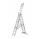 Gierre Modula 3 section extending aluminium ladder, parallel uprights