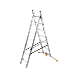 Hailo Hobbylot 2 section extending aluminium ladder, parallel uprights