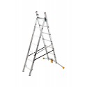 Scala trasformabile doppia Hailo Hobbylot AL305HHL con regolazione a pedale, montanti paralleli, in alluminio