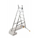 Scala trasformabile doppia Hailo Hobbylot AL305HHL con regolazione a pedale, montanti paralleli, in alluminio