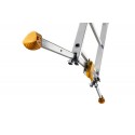 Hailo Hobbylot 2 section extending aluminium ladder, parallel uprights