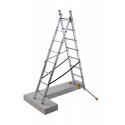 Hailo Hobbylot 2 section extending aluminium ladder, parallel uprights