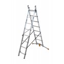 Hailo Hobbylot 2 section extending aluminium ladder, parallel uprights
