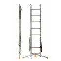 Hailo Hobbylot 2 section extending aluminium ladder, parallel uprights