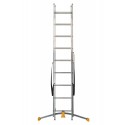 Hailo Hobbylot 2 section extending aluminium ladder, parallel uprights