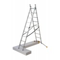 Hailo Hobbylot 2 section extending aluminium ladder, parallel uprights