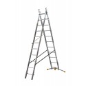 Hailo Hobbylot 2 section extending aluminium ladder, parallel uprights