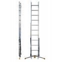 Hailo Hobbylot 2 section extending aluminium ladder, parallel uprights