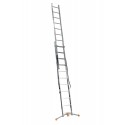 Hailo Hobbylot 2 section extending aluminium ladder, parallel uprights