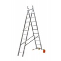 Scala trasformabile tripla Hailo Hobbylot AL330HHL con regolazione a pedale, montanti paralleli, in alluminio