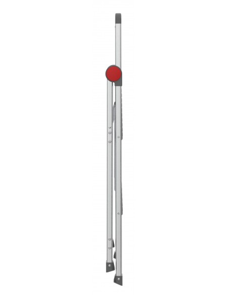 Sgabello con parapetto alto Gierre Mini Slimstep BS300, in alluminio