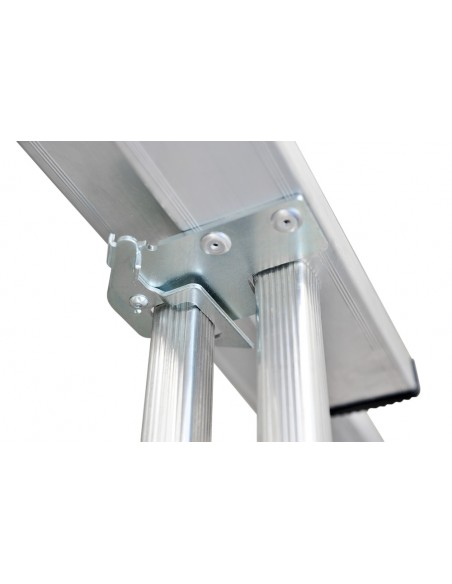 Gierre Modula 3 section extending aluminium ladder, parallel uprights