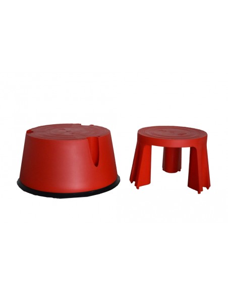 Stepstool 1step, folding, made of steel, 150 kgs max load