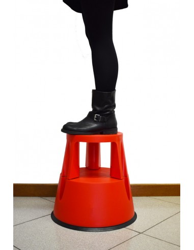 Stepstool 1step, folding, made of steel, 150 kgs max load