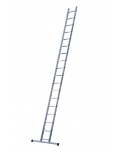 Single aluminium ladder, 18 rungs, 150 kgs max load