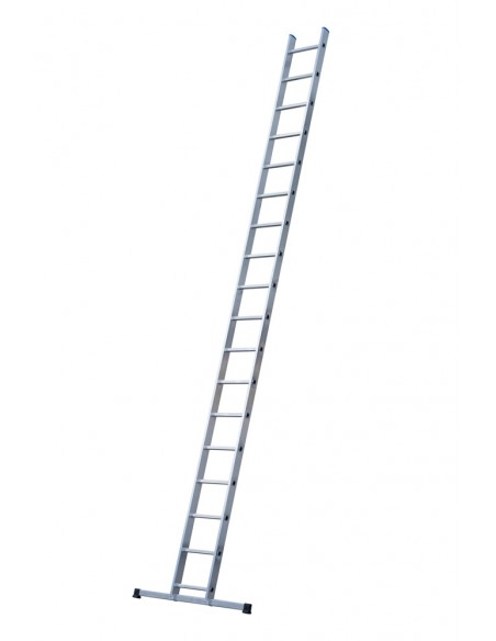 Single aluminium ladder, 18 rungs, 150 kgs max load
