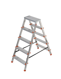 Sgabello Gierre Stylo in alluminio, 2 gradini + 1 piano,portata 150 kg 2