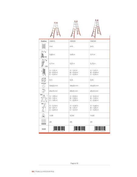 PEPPINA MIX 125 |  Scala multifunzione telescopica D.Lgs. | Gierre