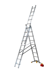 Échelle transformable triple G LEVEL avec réglage à pédale, montants parallèles en aluminium 2