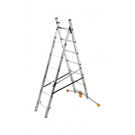 G LEVEL 2-Section Combination Ladder with pedal adjustment