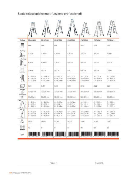 Professional telescopic multifunction ladder | GierrePro