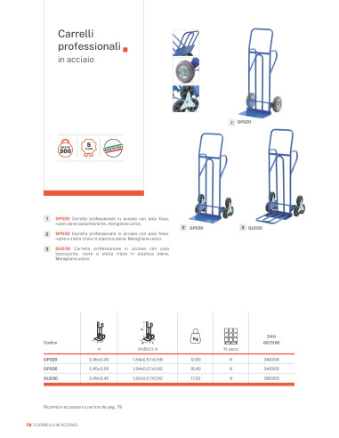 Carrello professionale Gierre GP020, in acciaio